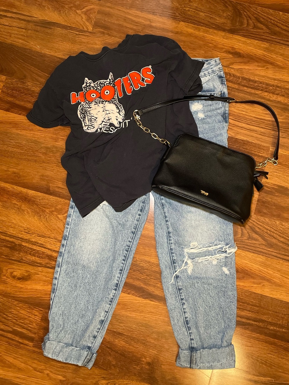 Relaxed Boyfriend Fit Distressed Jeans